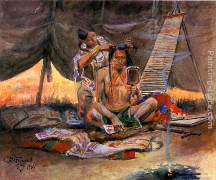 Charles Marion Russell The Beauty Parlor